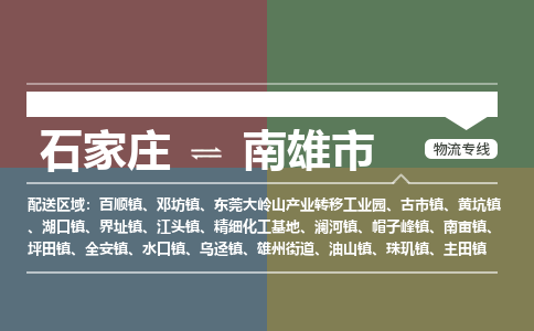 石家庄到南雄市零担物流专线-石家庄到南雄市整车运输服务