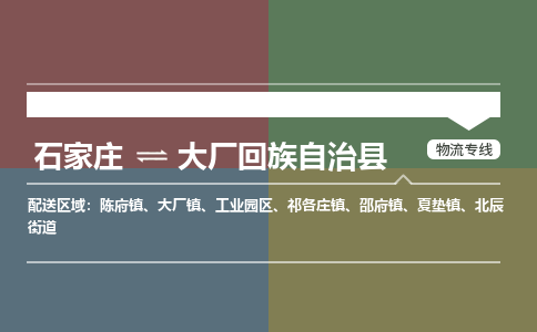石家庄到大厂回族自治县零担物流专线-石家庄到大厂回族自治县整车运输服务