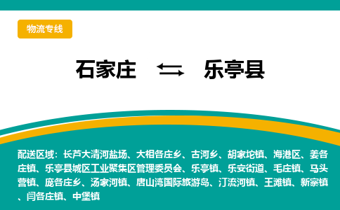 石家庄到乐亭县物流专线省市县+乡镇-闪+送专业运送|优质物流