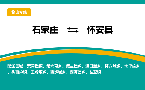 石家庄到怀安县物流专线省市县+乡镇-闪+送专业运送|优质物流