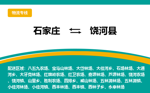 石家庄到饶河县物流专线省市县+乡镇-闪+送专业运送|优质物流