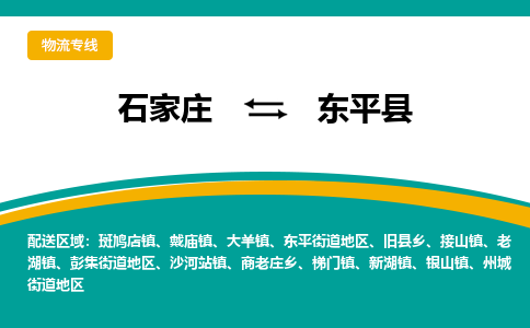 石家庄到东平县物流专线省市县+乡镇-闪+送专业运送|优质物流