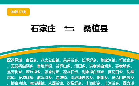 石家庄到桑植县物流专线省市县+乡镇-闪+送专业运送|优质物流