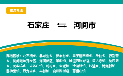 石家庄到河间市物流专线省市县+乡镇-闪+送专业运送|优质物流